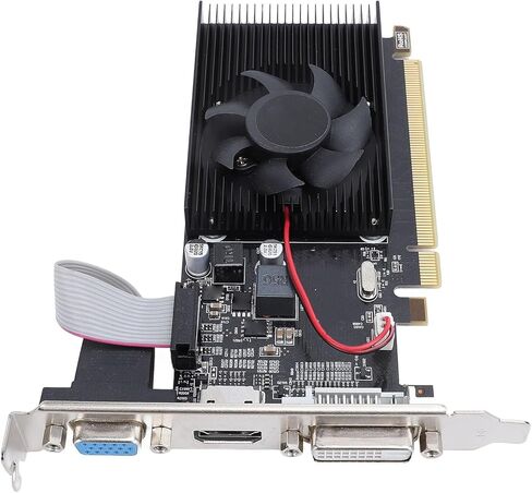 Fabater Graphics Card, 2GB GDDR3 64 Bit VGA DVI PCI Express Low Profile Graphics Card, R5 230 with No External Power Required for Desktop PC in Kuwait