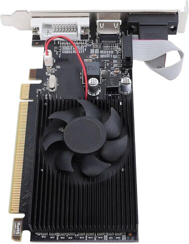 Fabater Graphics Card, 2GB GDDR3 64 Bit VGA DVI PCI Express Low Profile Graphics Card, R5 230 with No External Power Required for Desktop PC in Kuwait