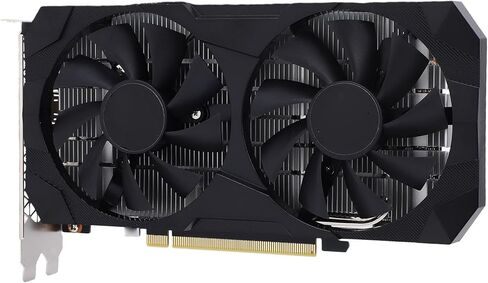 بطاقة رسومات EBTOOLS، ذاكرة GDDR6 سعة 6 جيجابايت، بطاقة فيديو للألعاب بمروحة مزدوجة 192 بت PCIe 3.0، تدعم دقة 1080p 1440p مع التكنولوجيا، للكمبيوتر المكتبي in Kuwait