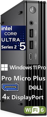 Dell Micro Mini Desktop, Next Gen OptiPlex 7000 7020 MFF, AI Copilot+ PC, Intel Ultra 5 235 (13 Tops NPU, 14 cores), 16GB DDR5, 512GB SSD, 3X DP, Bluetooth, WiFi 6, Windows 11 Pro (Renewed) in Kuwait