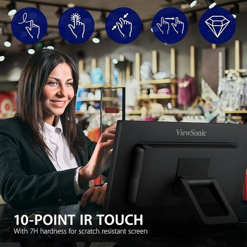 ViewSonic TD2223 22 Inch 1080p 10-Point Multi IR Touch Screen with Eye Care HDMI, VGA, DVI and USB Hub (Renewed) in Kuwait