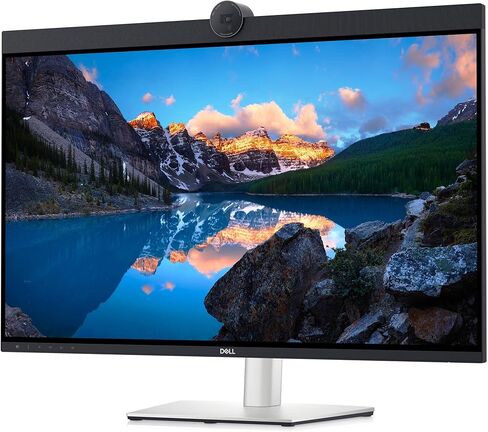 شاشة فيديو Dell UltraSharp مقاس 32 بوصة بدقة 4K UHD IPS مع وقت استجابة يبلغ 5 مللي ثانية، ومكبرات صوت مدمجة، مضادة للتوهج، حامل VESA (100 مم)، منفذ DisplayPort، HDMI، أسود/فضي (U3223QZ - أحدث طراز 2025) (متجدد) in Kuwait