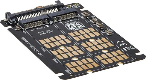 محول Tripp Lite U.2 إلى M.2 لـ M.2 PCIe 3.0 NVMe SSD، SFF-8639، متوافق مع الإصدارات السابقة مع PCIe 2.0 و1.0، يدعم B+M Key SATA وM-Key SSDs بأحجام 2242 2260 و2280، ضمان لمدة عام (P970-U2M2) in Kuwait