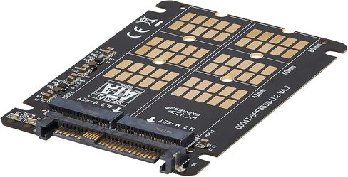 محول Tripp Lite U.2 إلى M.2 لـ M.2 PCIe 3.0 NVMe SSD، SFF-8639، متوافق مع الإصدارات السابقة مع PCIe 2.0 و1.0، يدعم B+M Key SATA وM-Key SSDs بأحجام 2242 2260 و2280، ضمان لمدة عام (P970-U2M2) in Kuwait