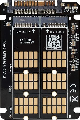 محول Tripp Lite U.2 إلى M.2 لـ M.2 PCIe 3.0 NVMe SSD، SFF-8639، متوافق مع الإصدارات السابقة مع PCIe 2.0 و1.0، يدعم B+M Key SATA وM-Key SSDs بأحجام 2242 2260 و2280، ضمان لمدة عام (P970-U2M2) in Kuwait