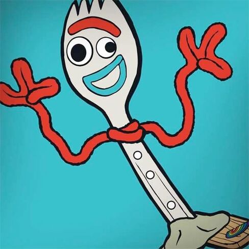 Skinit Decal Laptop Skin Compatible with Chromebook 14 G5 - Officially Licensed Disney Toy Story Forky Design in Kuwait