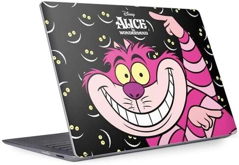 غلاف كمبيوتر محمول من Skinit متوافق مع جهاز Surface Laptop 2 - تصميم Disney Alice in Wonderland Cheshire Cat المرخص رسميًا in Kuwait