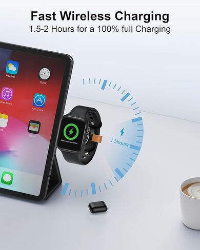 شاحن USB C Apple Watch 11 للسيارة، شاحن iWatch اللاسلكي المغناطيسي المحمول شحن سريع مع محول USB-A لسلسلة Applewatch Ultra3/Ultra/SE3/SE2/SE/10/9/8/7/6/5/4/3/2، شاحن Magsafe iWatch in Kuwait
