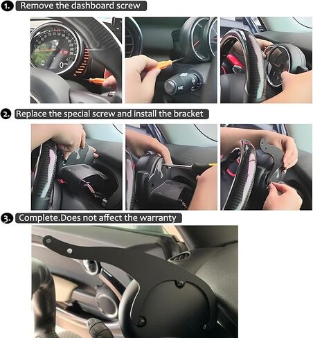 Car Mobile Phone Holder Bracket for Mini Cooper R55 Clubman R56 Hatchback R57 R58 R59 2006-2015 Compatible with 63-88mm Phone Mount Support with Cradle Rotatable Clip (Grey) in Saudi Arabia