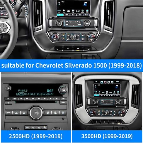حامل هاتف السيارة لسيارة Chevy شيفروليه سيلفرادو 1500 1999-2018، Silverado 2500HD 1999-2019،3500HD 1999-2019 ملحقات السيارات الداخلية حافظة الهاتف المحمول 【لا تناسب وحدة التحكم المركزية بدون مشغل أقراص مضغوطة】 in Kuwait