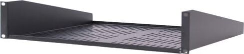 2U 19“ Single-Sided Vented Shelf, Black 8 LBS 047-WVS-2400 in Kuwait