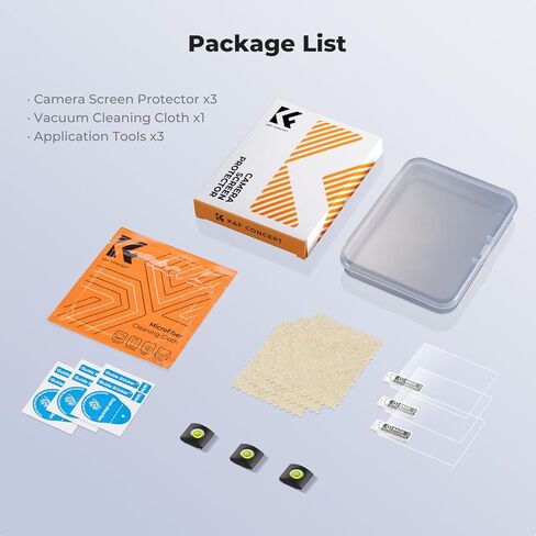 K&F CONCEPT 3 Pack Camera Screen Protector Compatible with Fujifilm XE5 XM5, 0.3mm 9H Hardness Tempered Glass Cover Anti-Scratch Bubble-Free in Kuwait