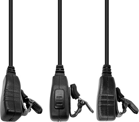 WODASEN 10 قطع BD502i سماعة أذن لاسلكية مع ميكروفون PTT D-Shape مع برغي لـ Hytera HYT BD502 BD552 BD552i PD502 PD502i PD562i PD402i PD482i RCA RDR2500 HYT TC-508 TC-580 TC-610 راديو in Kuwait