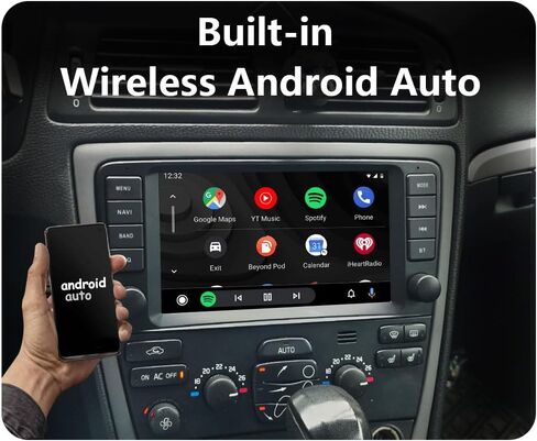 4 Core 2G+64G Android 14 Car Radio for Volvo V70 XC70 V40 S40 S60 2005-2009 Car Stereo CarPlay Multimedia Vedio Player Android Auto GPS Navigation WiFi 4G Bluetooth SWC Touch Screen Head Unit CHSTEK in Kuwait