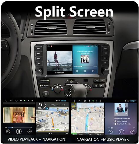 4 Core 2G+64G Android 14 Car Radio for Volvo V70 XC70 V40 S40 S60 2005-2009 Car Stereo CarPlay Multimedia Vedio Player Android Auto GPS Navigation WiFi 4G Bluetooth SWC Touch Screen Head Unit CHSTEK in Kuwait