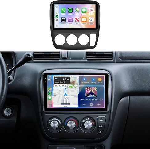 ستيريو راديو السيارة 4G+64G لسيارة Honda CRV 1997-2001، شاشة لمس IPS 9 بوصة/Android 15/Wireless CarPlay/Android Auto/32 EQ/GPS/WiFi/5.0 بلوتوث/FM/RDS/SWC/AHD كاميرا احتياطية in Kuwait