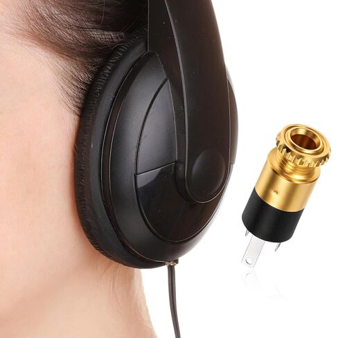 12 PCS 3.5mm Female Headphone Stereo Audio Jack, Stereo Panel Mount Jack Connector Gold Plated, 0.63 Inch Metal Audio Jacks in Kuwait
