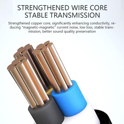 كابل 1.2 متر 3.5 ملم إلى RCA، محول صوت Y Splitter - مجدول من النايلون - متوافق مع iPhone، والهواتف الذكية، وMP3، والأجهزة اللوحية، ومكبرات الصوت، والمسرح المنزلي in Kuwait