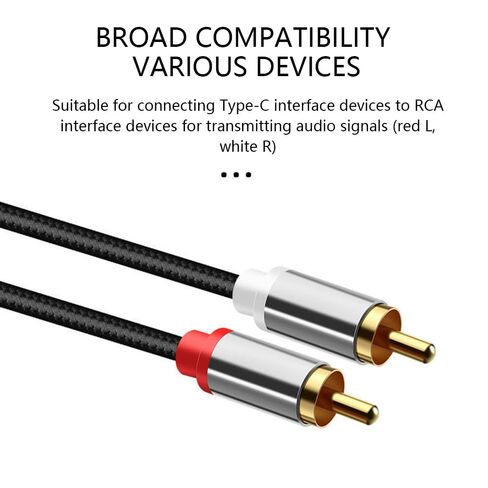 كابل 1.2 متر 3.5 ملم إلى RCA، محول صوت Y Splitter - مجدول من النايلون - متوافق مع iPhone، والهواتف الذكية، وMP3، والأجهزة اللوحية، ومكبرات الصوت، والمسرح المنزلي in Kuwait