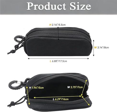 Tactical Molle Glasses Pouch - Hard Shell Eyeglass Case with Clip, Portable Sunglasses Case for Outdoor Use in Kuwait