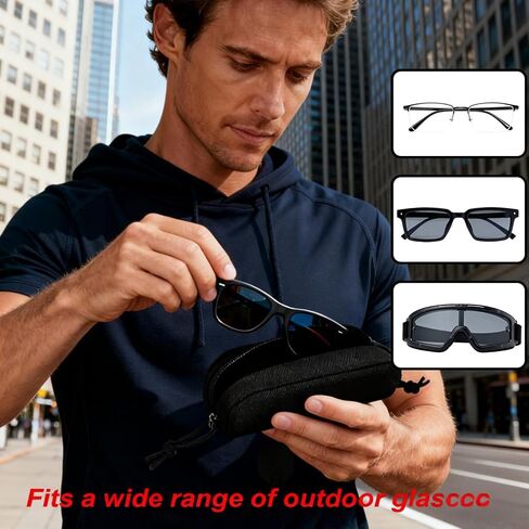 Tactical Molle Glasses Pouch - Hard Shell Eyeglass Case with Clip, Portable Sunglasses Case for Outdoor Use in Kuwait
