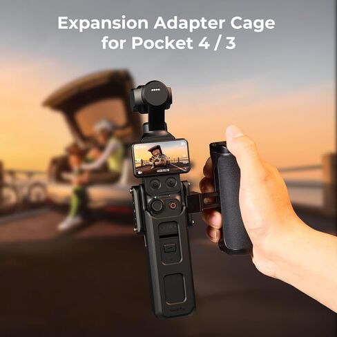 SMALLRIG Expansion Adapter Cage for DJI Osmo Pocket 4/3, for Xtra Muse Accessories with Bidirectional Magnetic Mount for Action 6 Adapter, 1/4"-20 Locating Holes, NATO Rail for Side Handle - 6006 in Kuwait
