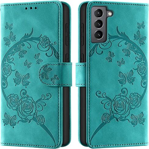 for Samsung Galaxy S22 Wallet Case, with RFID Blocking Magnetic Closure Card Holder Kickstand Shockproof Protective Flip Cover Purple in Kuwait