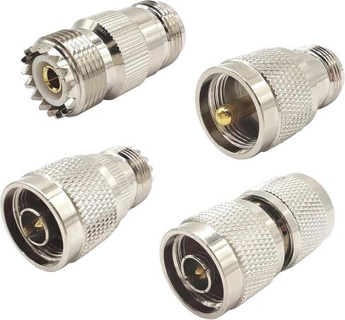 N to UHF Adapter Kit N Type to PL259 Male Female for CB Ham Radio 4pcs in Kuwait