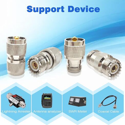 N to UHF Adapter Kit N Type to PL259 Male Female for CB Ham Radio 4pcs in Kuwait