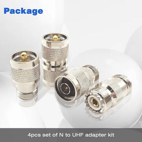 N to UHF Adapter Kit N Type to PL259 Male Female for CB Ham Radio 4pcs in Kuwait