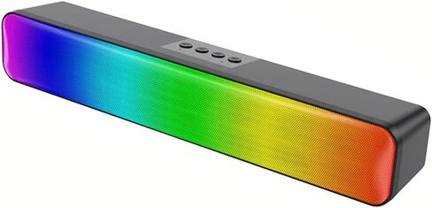 مكبرات صوت صغيرة محمولة بصوت ستيريو ثلاثي الأبعاد تعمل بمنفذ USB مع مضخم صوت RGB ومكبر صوت لاسلكي متوافق مع البلوتوث ومكبر صوت مزدوج عالي الصوت للكمبيوتر الشخصي in Kuwait