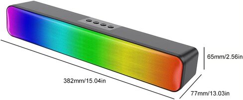 مكبرات صوت صغيرة محمولة بصوت ستيريو ثلاثي الأبعاد تعمل بمنفذ USB مع مضخم صوت RGB ومكبر صوت لاسلكي متوافق مع البلوتوث ومكبر صوت مزدوج عالي الصوت للكمبيوتر الشخصي in Kuwait