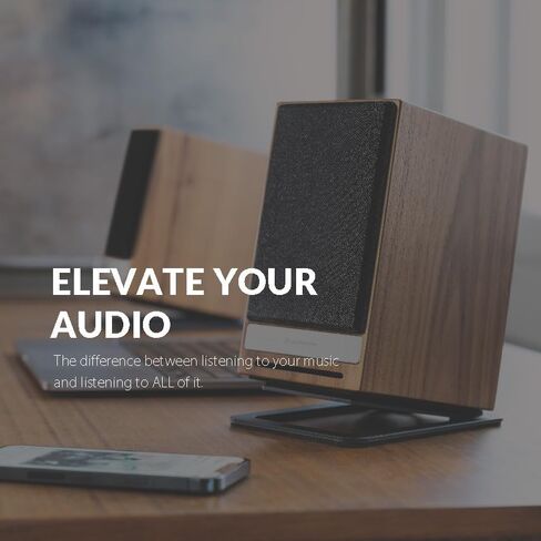 مكبرات صوت Audioengine A2 ذات إصدار محدود باللون الأصفر مع حامل معدني أصفر DS1M للموسيقى والألعاب والأفلام والاستوديوهات والمساكن وغرف النوم والمكاتب in Kuwait