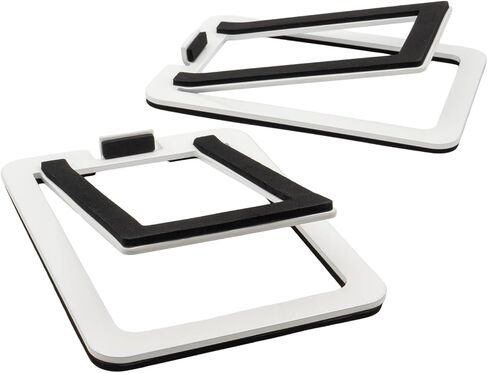 مكبرات صوت Audioengine A2 HD (HD3) باللون الأبيض مع حوامل معدنية بيضاء DS1M للموسيقى والألعاب والأفلام والاستوديوهات والمساكن وغرف النوم والمكاتب in Kuwait