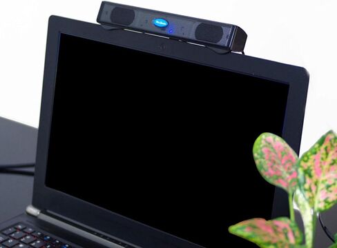 مكبر صوت للكمبيوتر مزود بمنفذ USB سلكي ومضخم صوت ومشبك صوت نحيف ومشبك محمول للكمبيوتر المحمول وسطح المكتب مناسب للمنزل والمكتب والسفر، أسود in Kuwait