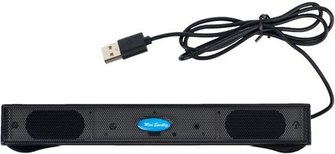 مكبر صوت للكمبيوتر مزود بمنفذ USB سلكي ومضخم صوت ومشبك صوت نحيف ومشبك محمول للكمبيوتر المحمول وسطح المكتب مناسب للمنزل والمكتب والسفر، أسود in Kuwait