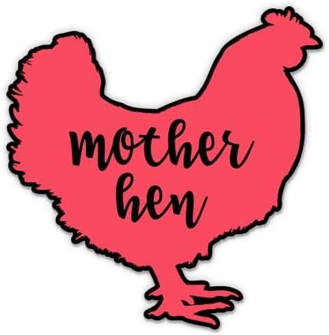 ملصقات Mother Hen - عبوتان - فينيل مقاوم للماء للسيارة، والهاتف، وزجاجة المياه، والكمبيوتر المحمول - ملصقات Pink Chicken Mama (عبوتان) in Kuwait