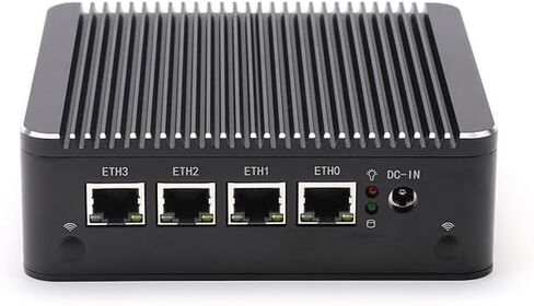 Firewall Appliance Mini PC, Inter Celeron N2940 4 cores 4 Threads,4*LAN I210 Network,Support 1*DDR3,Support 1*SATA solt,1*MSATA Slot,Industrial Desktop Computer (8GB RAM 128GB SSD) in Kuwait