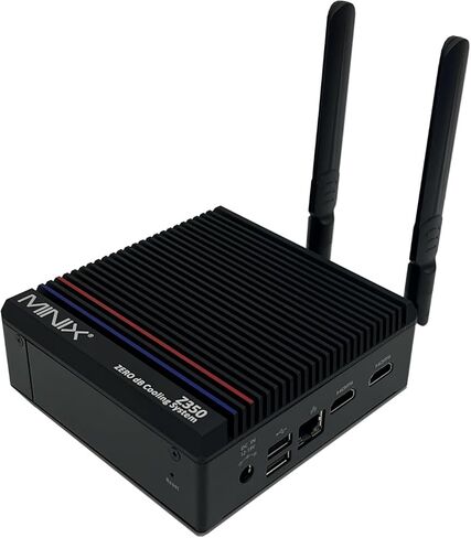 كمبيوتر MINIX NEO Z350-0dB صغير بدون مروحة، Intel Core i3-N350 16GB DDR4، 512GB SSD Windows 11 Pro كمبيوتر مكتبي 4K 60 هرتز 2.5G LAN/USB3.2/WiFi6/BT5.2 يدعم العرض المزدوج in Kuwait