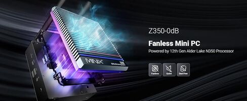كمبيوتر MINIX NEO Z350-0dB صغير بدون مروحة، Intel Core i3-N350 16GB DDR4، 512GB SSD Windows 11 Pro كمبيوتر مكتبي 4K 60 هرتز 2.5G LAN/USB3.2/WiFi6/BT5.2 يدعم العرض المزدوج in Kuwait