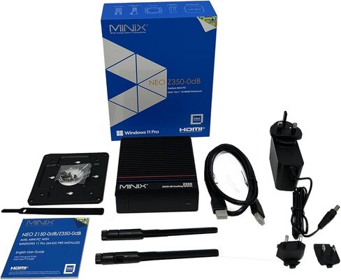 كمبيوتر MINIX NEO Z350-0dB صغير بدون مروحة، Intel Core i3-N350 16GB DDR4، 512GB SSD Windows 11 Pro كمبيوتر مكتبي 4K 60 هرتز 2.5G LAN/USB3.2/WiFi6/BT5.2 يدعم العرض المزدوج in Kuwait