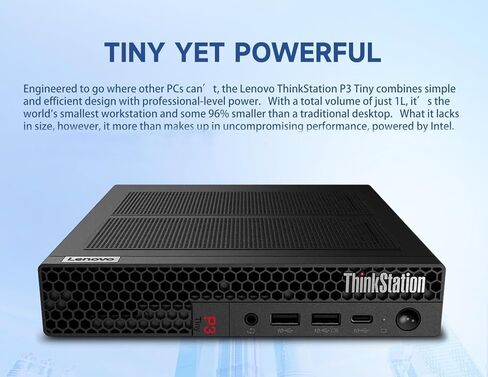 سطح المكتب المخصص Velztorm، الذي تم إنشاؤه باستخدام Lenovo ThinkStation P3 Mini Desktop (Intel i9-14900، T400 4GB، WiFi 6، Bluetooth 5.3، 300W PSU، RJ-45، 1x DP؛ 3X mDP، Win 11 Pro) (ذاكرة الوصول العشوائي والتخزين المخصصة) in Kuwait