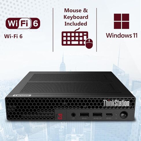 سطح المكتب المخصص Velztorm، الذي تم إنشاؤه باستخدام Lenovo ThinkStation P3 Mini Desktop (Intel i9-14900، T400 4GB، WiFi 6، Bluetooth 5.3، 300W PSU، RJ-45، 1x DP؛ 3X mDP، Win 11 Pro) (ذاكرة الوصول العشوائي والتخزين المخصصة) in Kuwait