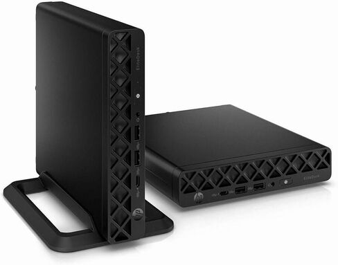 كمبيوتر مكتبي HP EliteDesk 8 G1a - كمبيوتر صغير - AMD Ryzen 5 220-16 جيجابايت رام - 256 جيجابايت SSD - جاك أسود - Windows 11 Pro - Radeon 740M Graphics - Wi-Fi 6 in Kuwait