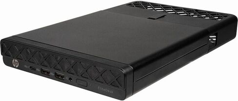 كمبيوتر مكتبي HP EliteDesk 8 G1a - كمبيوتر صغير - AMD Ryzen 5 220-16 جيجابايت رام - 256 جيجابايت SSD - جاك أسود - Windows 11 Pro - Radeon 740M Graphics - Wi-Fi 6 in Kuwait