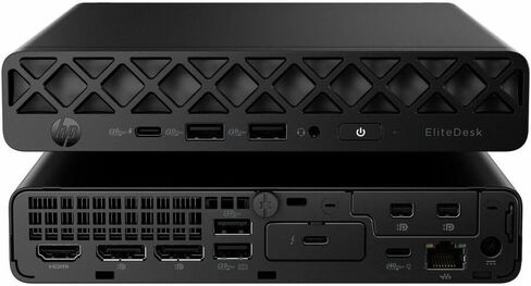 HP EliteDesk 8 G1a Desktop Computer Mini PC - AMD Ryzen AI 5 340 Hexa-Core Processor - 16 GB DDR5 SDRAM - 256 GB PCI Express NVMe SSD - Jack Black - Windows 11 Pro - Radeon 840M Graphics - Wi-Fi 6E in Kuwait