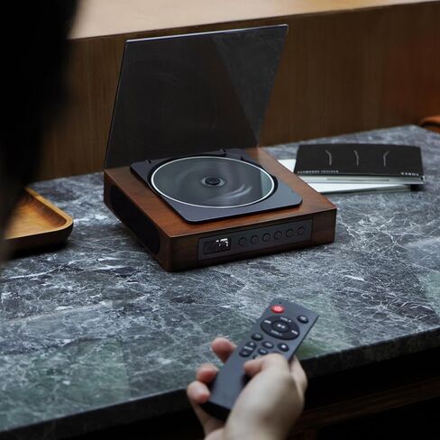 مشغل أقراص مضغوطة محمول DVP-560 مع بلوتوث، ومكبرات صوت مزدوجة مدمجة، وتصميم خشبي قديم، وبطارية قابلة لإعادة الشحن، ومخرج SPDIF، ومشغل أقراص مضغوطة مدمج لديكور المنزل، هدية مثالية in Kuwait