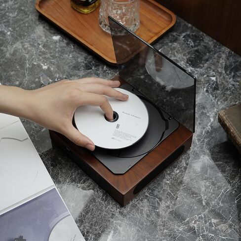 مشغل أقراص مضغوطة محمول DVP-560 مع بلوتوث، ومكبرات صوت مزدوجة مدمجة، وتصميم خشبي قديم، وبطارية قابلة لإعادة الشحن، ومخرج SPDIF، ومشغل أقراص مضغوطة مدمج لديكور المنزل، هدية مثالية in Kuwait