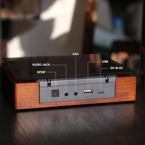 مشغل أقراص مضغوطة محمول DVP-560 مع بلوتوث، ومكبرات صوت مزدوجة مدمجة، وتصميم خشبي قديم، وبطارية قابلة لإعادة الشحن، ومخرج SPDIF، ومشغل أقراص مضغوطة مدمج لديكور المنزل، هدية مثالية in Kuwait