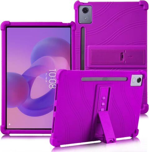 ATOOZ for Lenovo Idea Tab Pro Case 12.7 Inch 2025,Silicone Case for Lenovo Idea Tab Pro Tablet (TB373FU) with Bracket & Pen Holder (Black) in Kuwait